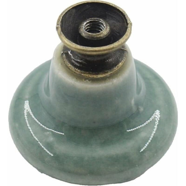 10-pack Decorative Ceramic Knobs (Green) Drawer (Green) Cabinet Dr