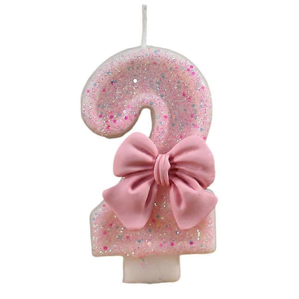 1xRosa Nummer Bursdagslys Utvidet Stort Nummer Lys ToppdekorasjonLO091 2 one-size