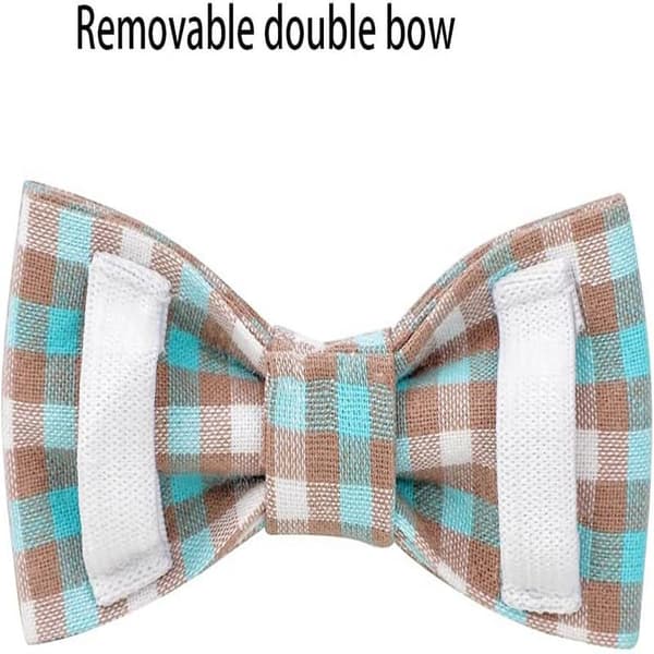 Dog Bow Ties with Removable Elastic, Size S for 40 cm (Brown)