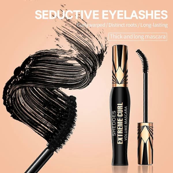 Ekstrem Volum Mascara for Krøller, Vanntett og Langvarig 2PCS