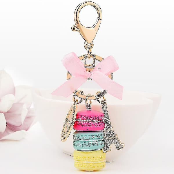 Farverige og søde Macaron nøglering taske dekoration (stil 1)