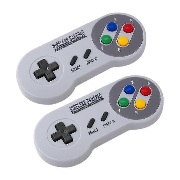 2-pakning trådløs kontroller for SNES med USB-mottaker, 100 timers batteri, støtte for PC Mac Raspberry Pi