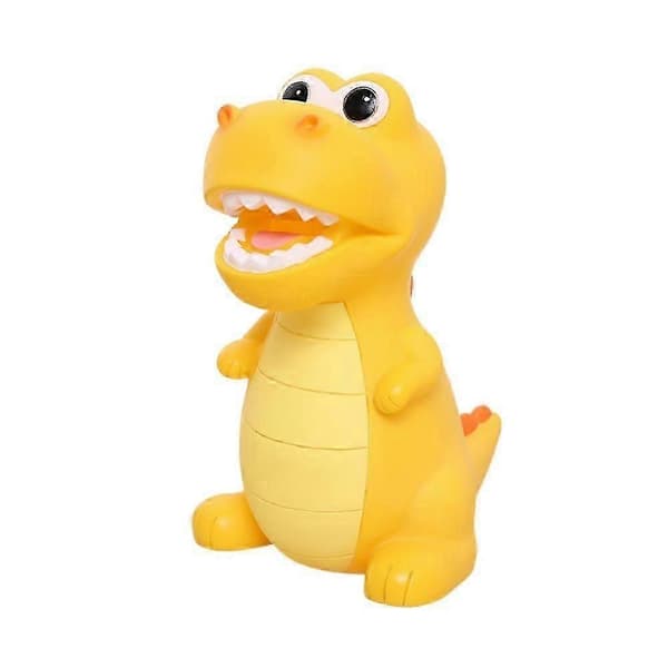 Beste julegave Dinosaur sparegris for gutter og jenter Yellow