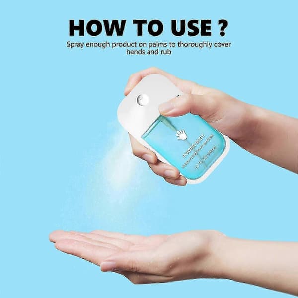 45 ml Power Mist återfuktande handspritspray för vuxna och barn Unscented