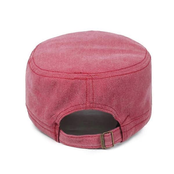 [NORTHWOOD] Solid Black Flat Top Cap til mænd kvinder Bone Military Hat Summer Sun Visor Dad Hat Gorras Trucker Cap red 56-60cm