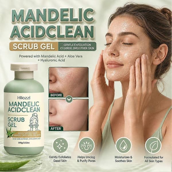 Mandelsyre Rensende Skrubbegel-100g