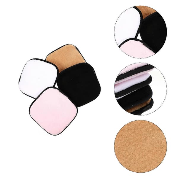 Ansigtsvamp Firkantet Makeupfjernerpude til Rensning 4 Stk.