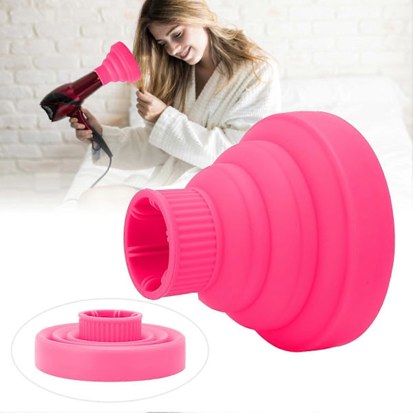 Universal sammenklappelig hårtørrer diffuser bærbar rejsefoldbar hårtørrer diffuser pink Pink