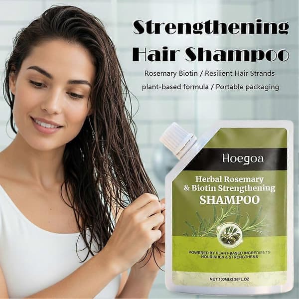 Rosmarin Biotin Schampo - Örtstärkande, Närande Hårbotten, Volymhår, 100ml