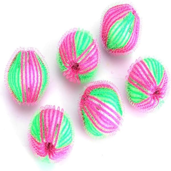 Genanvendelig hårfanger til vaskemaskine, mikrofiber kæledyrshårfjerner til vask, giftfri (6 stk.)