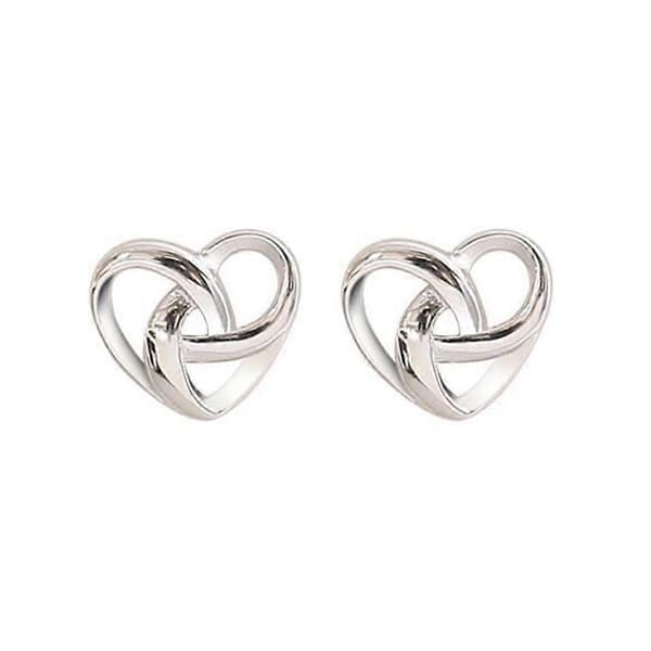 Virvel Hjerte Øredobber Kvinner Jenter Smykker ❀ N9Y9 silver