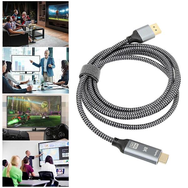 Displayport 1.4 til HD Multimedia Interface 2.1 Adapterkabel 8K Displayport Han til HD Multimedia Interface Hun Kabel