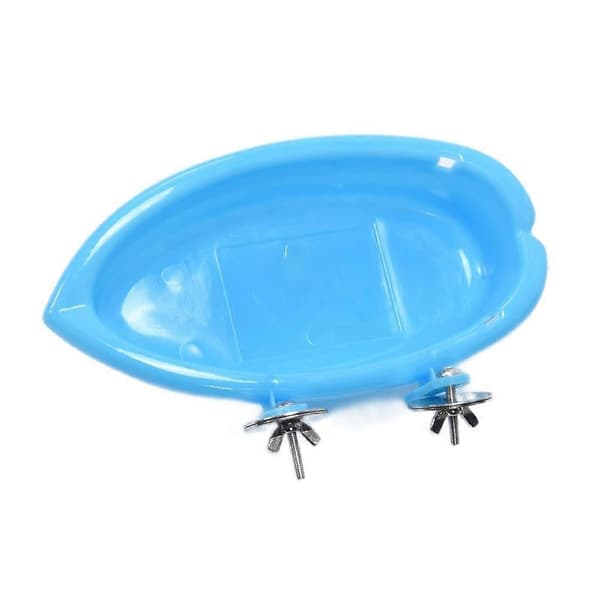 Fuglebadboks med speil - Blå plastparakittdusj og fôringsstasjon Without a mirror 1pcs