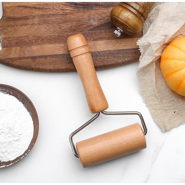 Small Rolling Pin Wooden Dough Rolling Pin Non-Stick Pizza Rolling Pin Dough Rolling Pin Set for Home Kitchen Baking Cooking