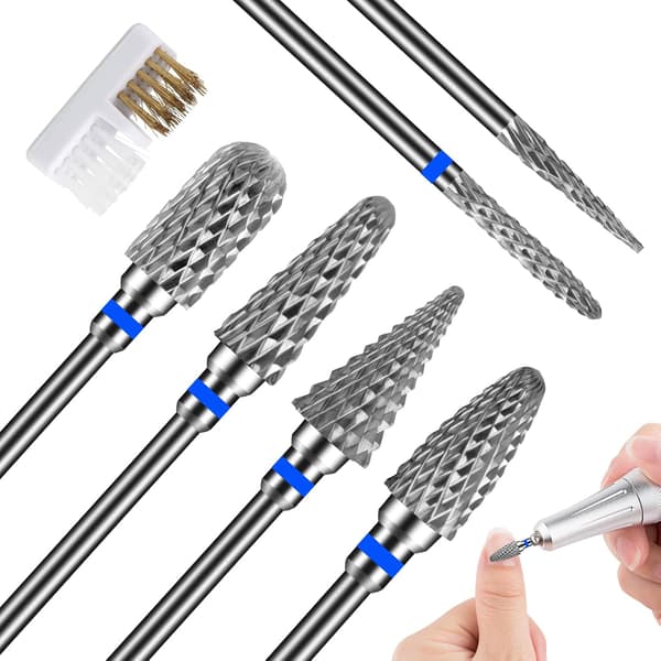 6 Pieces Nail Drill Bits, 3/32 Inch Nail Drill Bits for Manicure, Dead Skin Removal