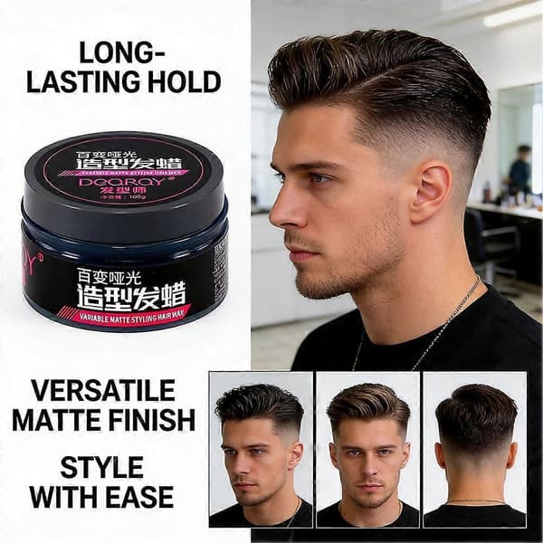 100g Matt Hårvax - Starkt Hållande Lervax för Män