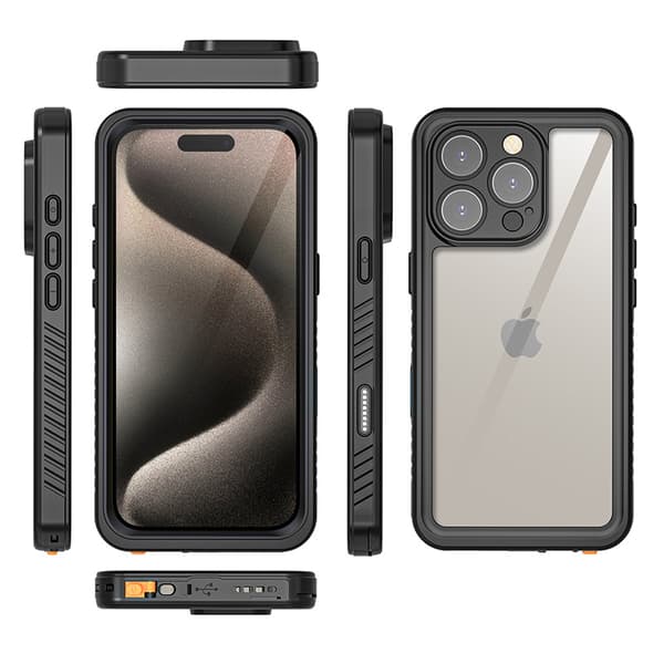 for iPhone 16 pro Deksel Vanntett, [IP68 Undervanns] [Støvtett]