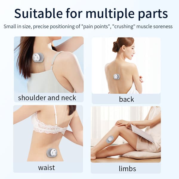 Remote Control Portable Massage Patch for Neck, Back, Waist, and Legs - Mini Massager