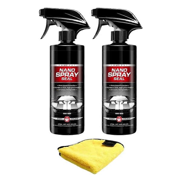 Auto Nano Coating Spray - Bilpoleringspleje Forseglingsmiddel D 2PCS + Towel