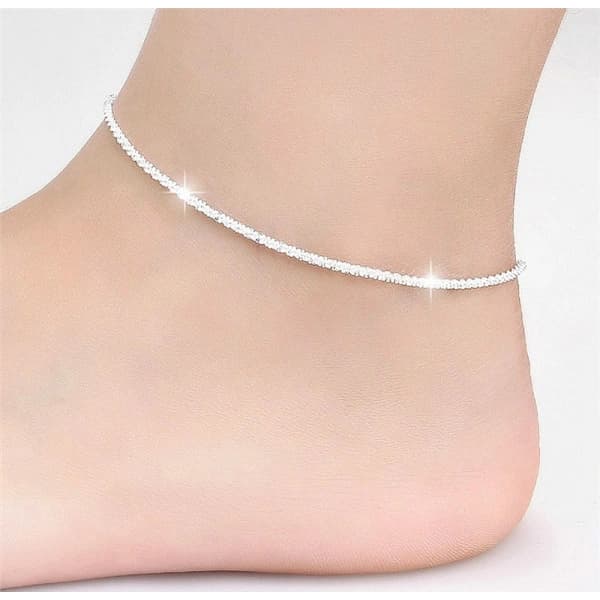 Anklets for Women. Flat Mariner Anklet, Cuban Chain, Figaro Chain