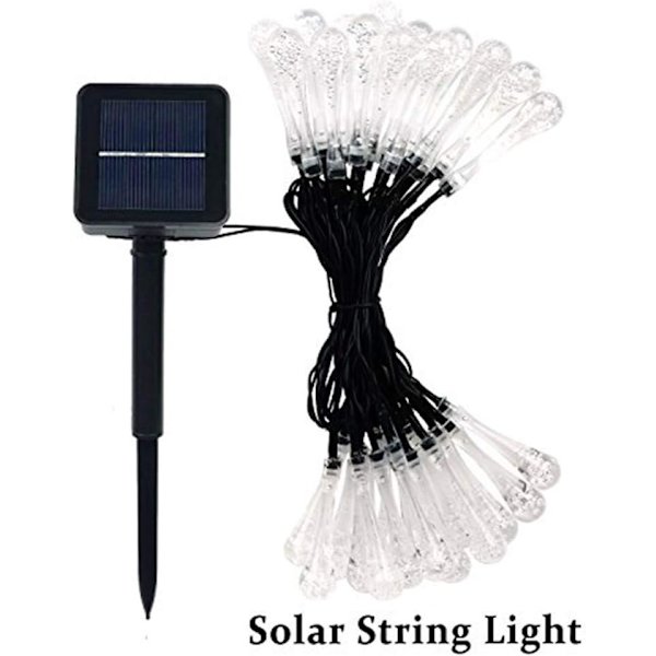 Solar Powered Outdoor LED String Lights, Waterproof