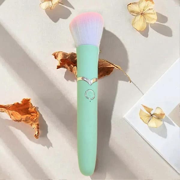 Elektrisk makeupbørste pudderblusher ansigtsmakeupværktøjer 1 set turkos