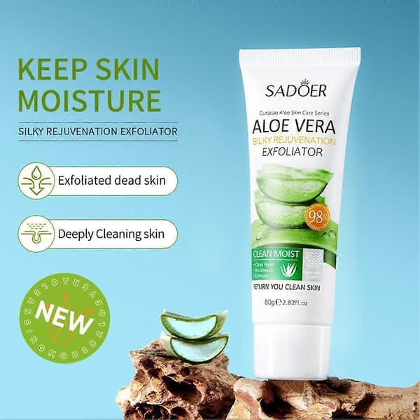 80g Aloe Vera Ansigtspeeling til rensning af fedtet hud