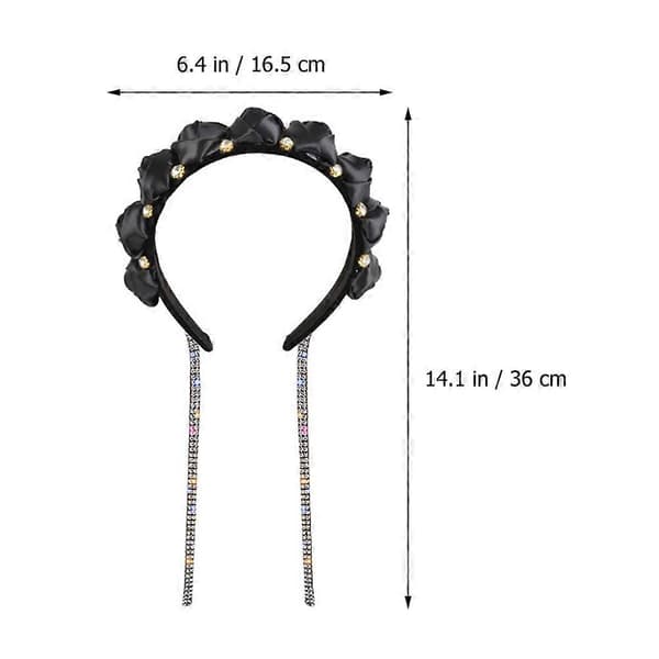 Duskhårband Blomsterhårbånd med Rhinestone for kvinner Hodeplagg