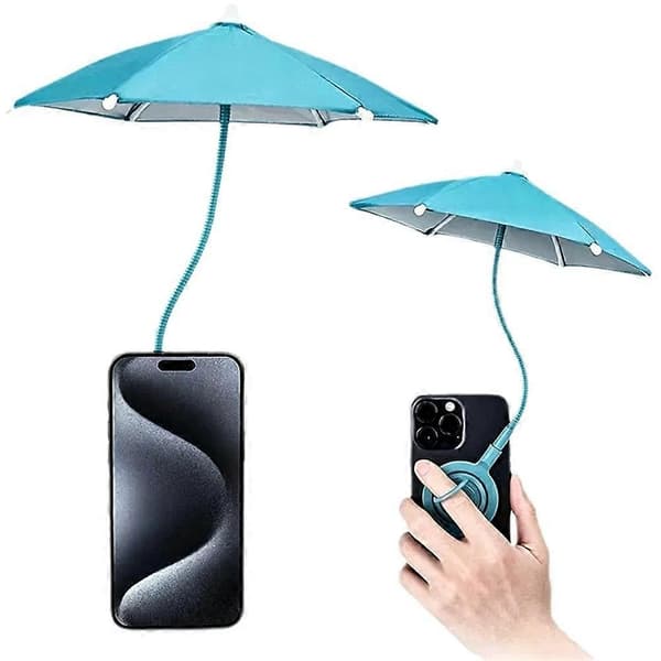 Magneettinen puhelinvarjo - Mini aurinkosuojateline Blue