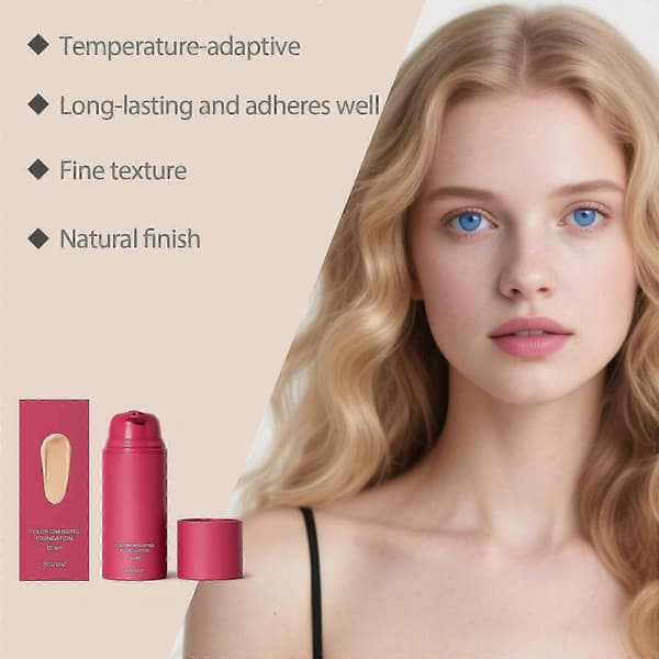 Farveskiftende Foundation, Spf15 Selvjusterende Farve Foundation NaixDC 3pcs