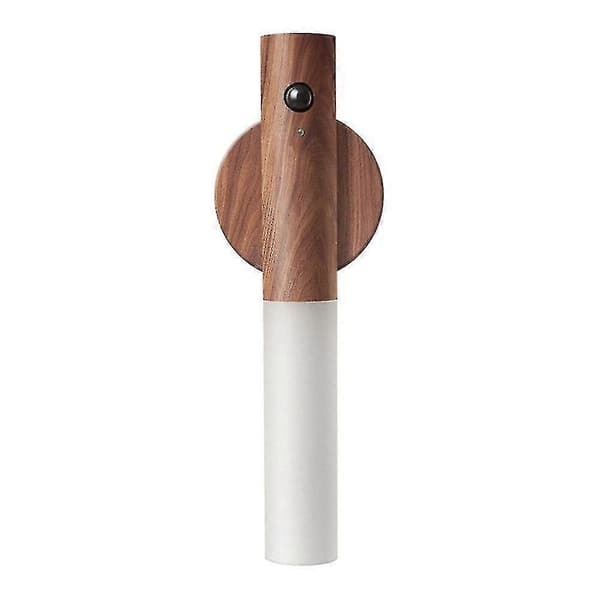 Trådløs bevegelsessensor Smart LED-lys Magnetisk base USB-lading Bordlampe S07 Walnut