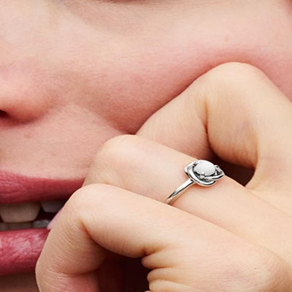 Pandora - Juni Fødselsstein Eternity Circle Ring - Sterlingsølv Circumference: 56mm