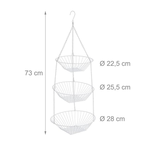Hanging Fruit Basket in White 540