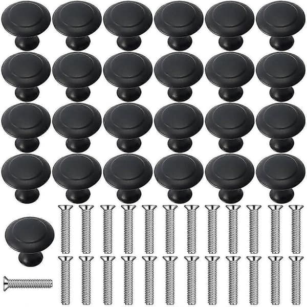 25 Pieces Cabinet Knobs Pulls for Bathroom, Cupboard, Dresser Doors, Furniture (30mm)