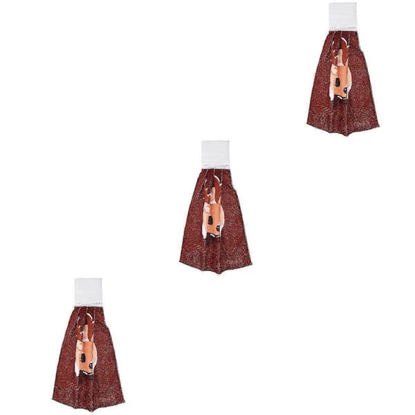 Absorberande julhandduk för sportbruk 3-pack kaffe