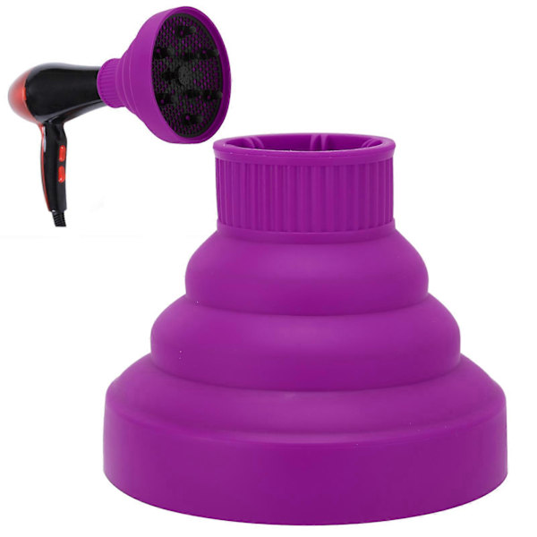 Universal sammenklappelig hårtørrer diffuser bærbar rejsefoldbar hårtørrer diffuser pink Purple