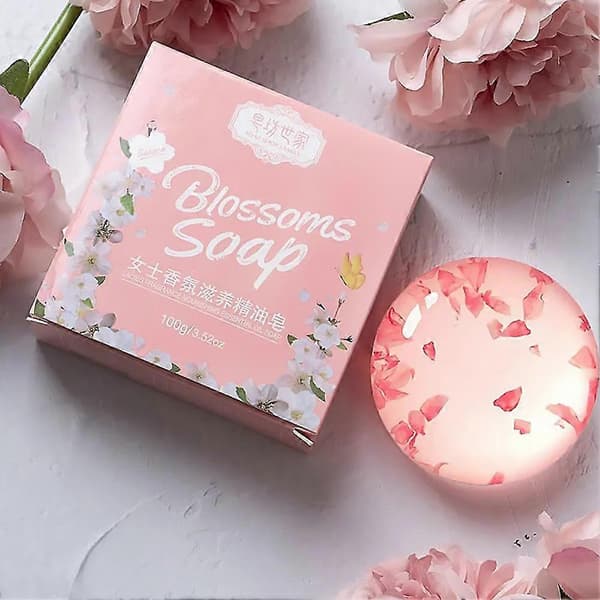 Håndlaget Blomstersåpe Mild Daglig Rens Dyp Hydrering Sakura Duft