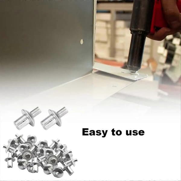 Expansionsnit i aluminium, halvrunt huvud, hammarfästa blindnitar