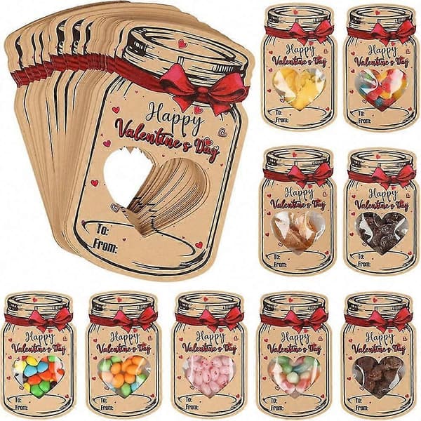24-pack Alla hjärtans dag-kort med choklad för utbytesfestgåvor 24 Pack