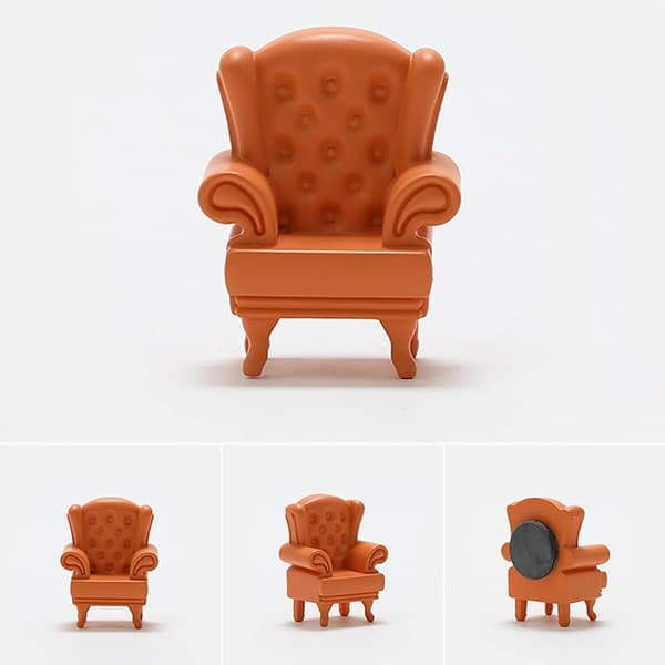 3D Sød Sofa Køleskabsmagnet - Magnetisk Mærkat 3D Design Fint Håndværk Solid Simuleret Sofa Køleskabsmagnet til Køleskab Bue