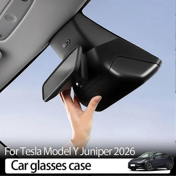 För Tesla Model Y Juniper Bilglasögonfodral Backspegel Solglasögonhållare Förvaringslåda