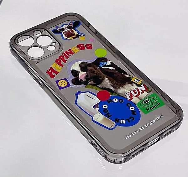 Pxcl kompatibel med iPhone 11 cover, sort retro ko-form til iPhone 11 cover Iphone 11pro max 6.5