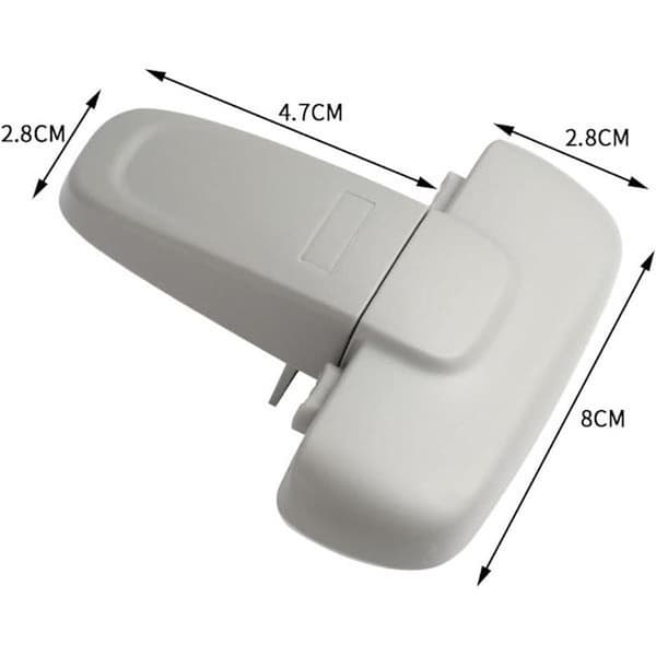 2-pack kylskåpslås för barn, kylskåpsdörrlås för barn, kylskåpslås för kylskåpsdörr, frysdörr Grå