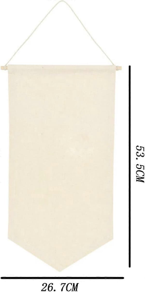 LINJOU 2 st vägghängande märkesdisplay i canvas, emaljbroschsamlingsdisplay (beige)
