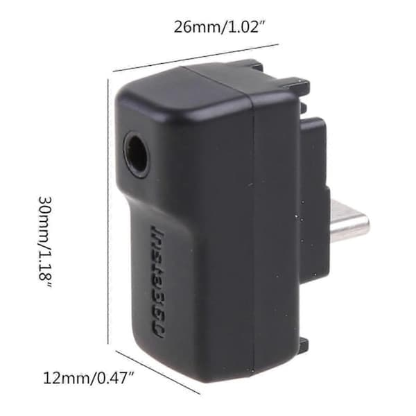 Insta-360 ONE X2 Dual Microphone Adapter with 3.5mm Input & USB-C Port for External Microphones