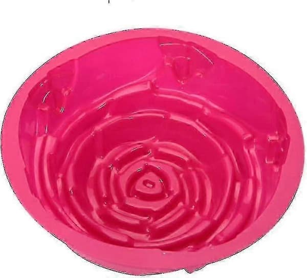 Tizzy Silikon Kakeform - 9\" - Rose Design - Rød