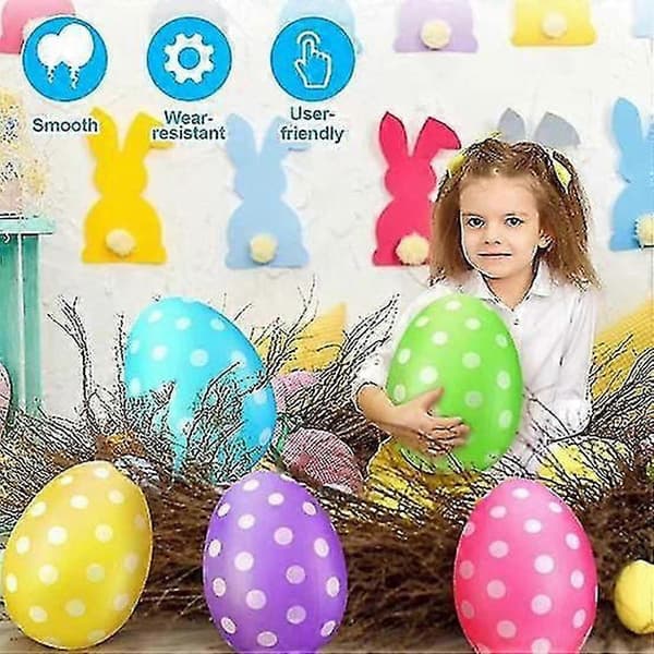 Påskeegg Slitesterkt, lyst farge påske oppblåsbart eggpynt for hagefest festlige dekorasjoner