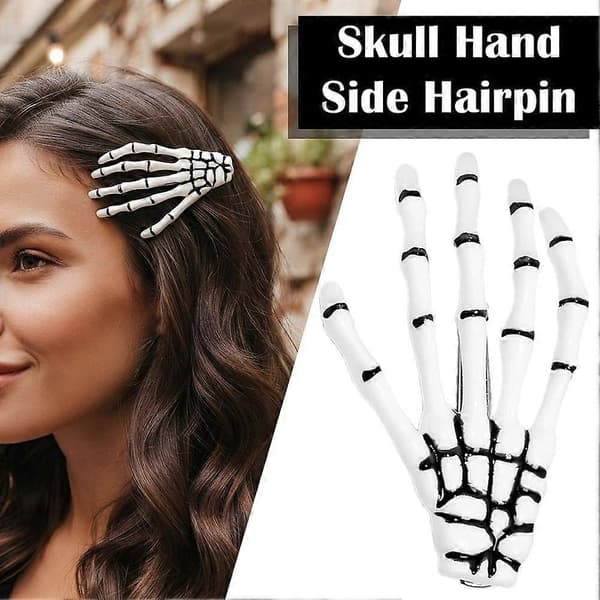 Skeletthand hårklämmor för skolan Unik modeaccessoar perfekt för sidbena och knutar