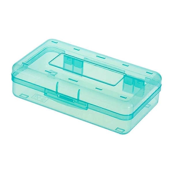 Transparent pennfodral stor kapacitet plastförvaringslåda för skolmaterial H One size