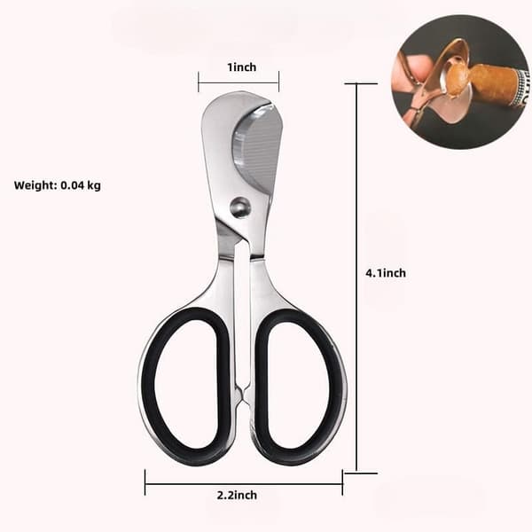 Cigar Cutter Rustfrit Stål Dobbeltblad Guillotine Cigar Saks Cutter til Cigarer